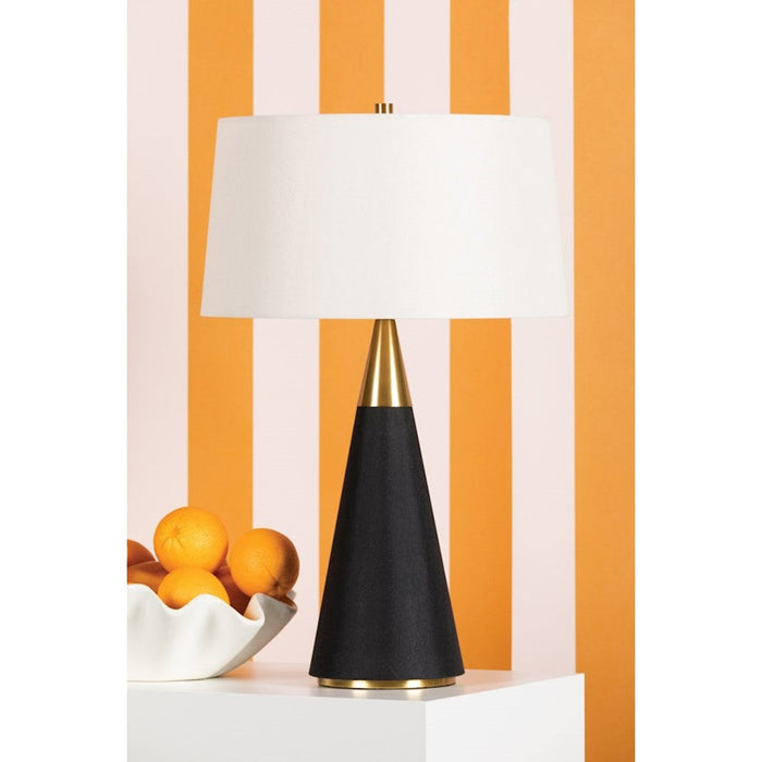 Mitzi Jen 1 Light Table Lamp, Aged Brass