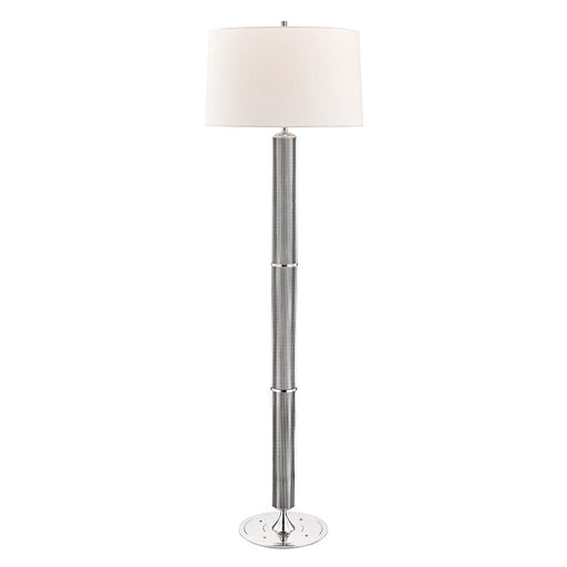 Hudson Valley Tompkins 1 Light Floor Lamp, Polished Nickel/Off White - L1189-PN