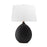 Hudson Valley Denali 1 Light Table Lamp, Black/White Belgian Shade - L1361-BK