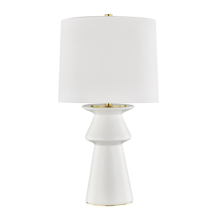 Hudson Valley Amagansett 1 Light Table Lamp, Ivory/White Linen - L1419-IV