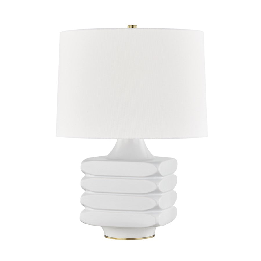 Hudson Valley Sag Harbor 1 Light Table Lamp, White/White - L1420-WH