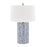 Hudson Valley Bohemia 1 Light Table Lamp, Gold/Blue/White Linen - L1446-GL-BL