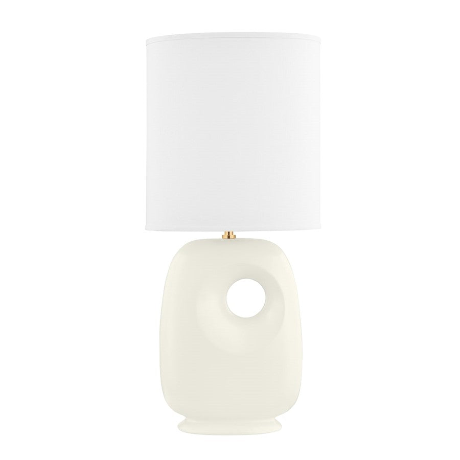 Hudson Valley Harbor Park 1 Light Table Lamp, Brass/Ivory/White - L1506-AGB-CSI