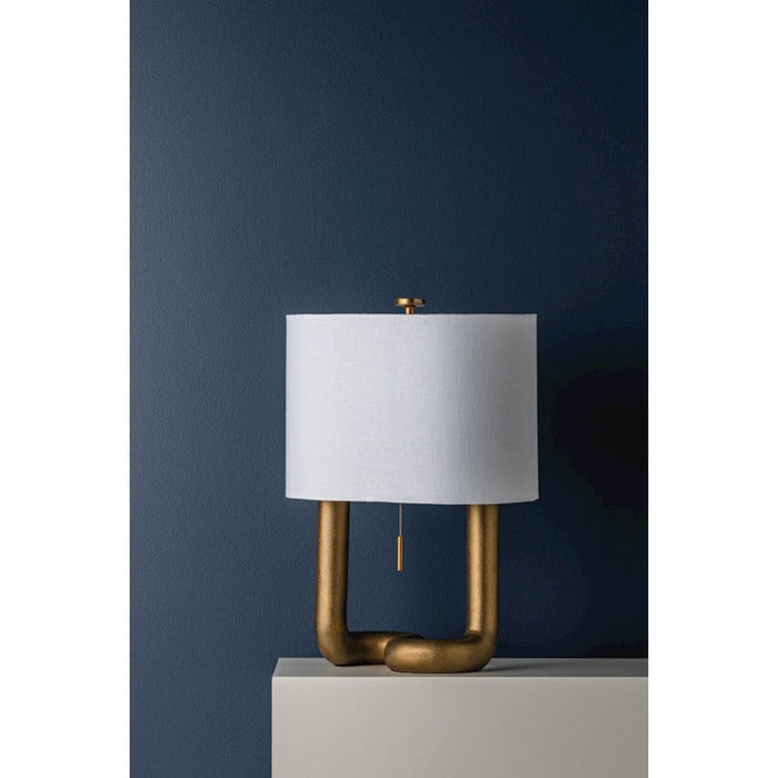 Hudson Valley Armonk 1 Light Table Lamp, Aged Brass