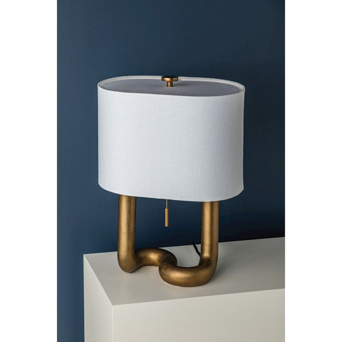 Hudson Valley Armonk 1 Light Table Lamp, Aged Brass