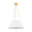 Hudson Valley Chiswick 3 Light Pendant, Brass/White Dome - MDS1100-AGB-WP