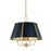 Hudson Valley Cambridge 4 Light Chandelier, Aged Brass/Blue - MDS120-AGB-DBL