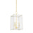 Hudson Valley Chaselton 3 Light Lantern, Aged Brass/Off White - MDS1200-AGB-OW