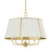 Hudson Valley Cambridge 6 Light Chandelier, Aged Brass/Off White - MDS121-AGB-OW