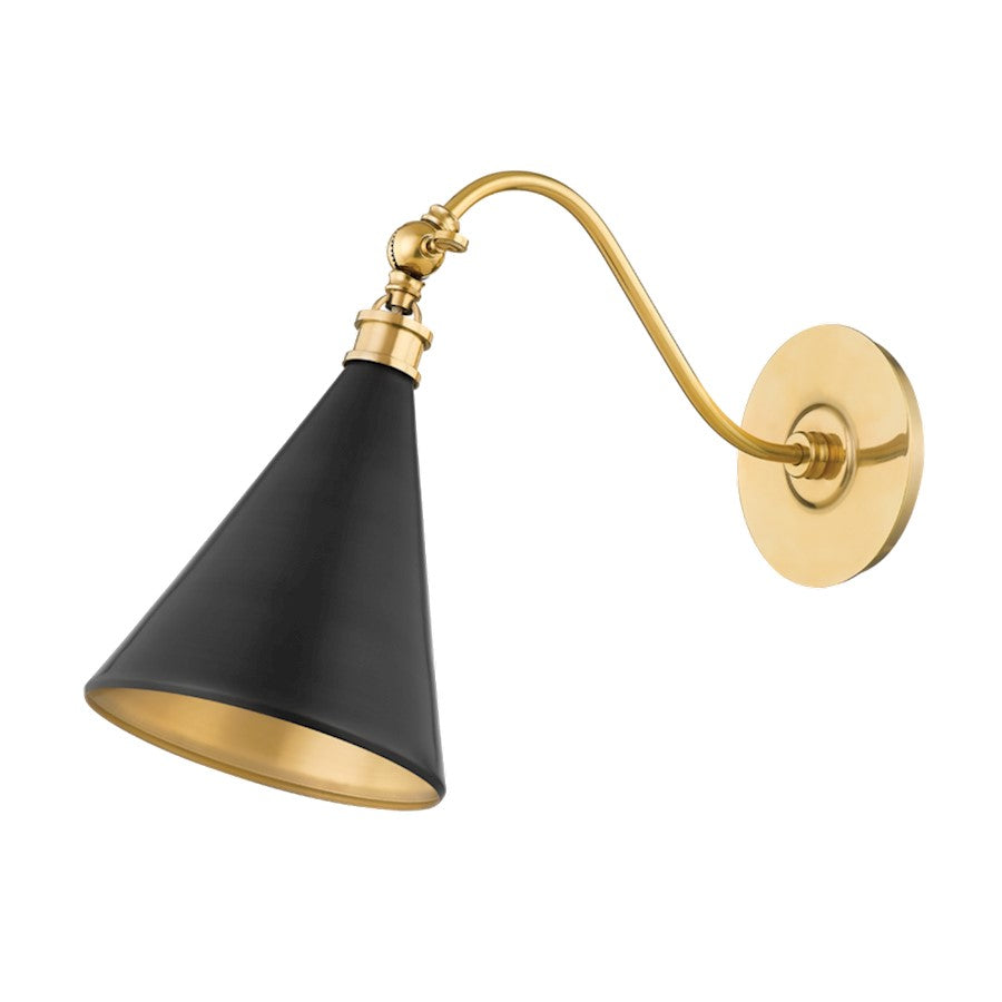 Hudson Valley Osterley 1 Light 11" Sconce, Bronze/ Brass - MDS1300-ADB