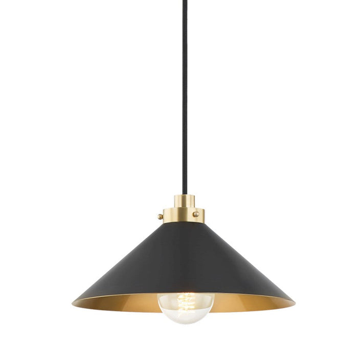 Hudson Valley Clivedon 1 Light 7"Pendant, Brass/Brass - MDS1401-AGB-DB