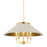 Hudson Valley Clivedon 5 Light Chandelier, Brass/Off White - MDS1403-AGB-OW