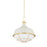 Hudson Valley Holkham 1 Light Pendant, Aged Brass/Off White - MDS1502-AGB-OW