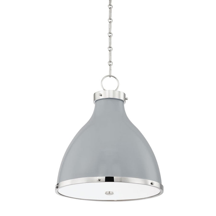 Hudson Valley Painted No. 3, 2 Light Small Pendant, Nickel/Gray - MDS361-PN-PG