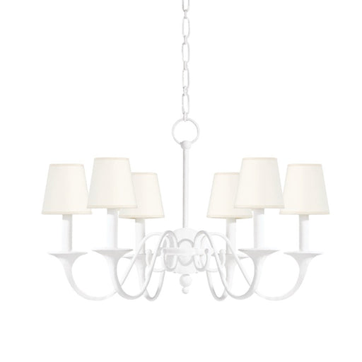 Hudson Valley Windsor 6 Light Chandelier, White Plaster - MDS432-WP