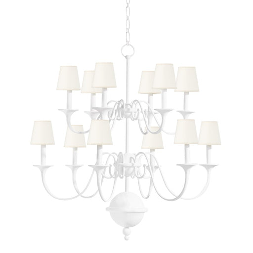 Hudson Valley Windsor 12 Light Chandelier, White Plaster - MDS433-WP