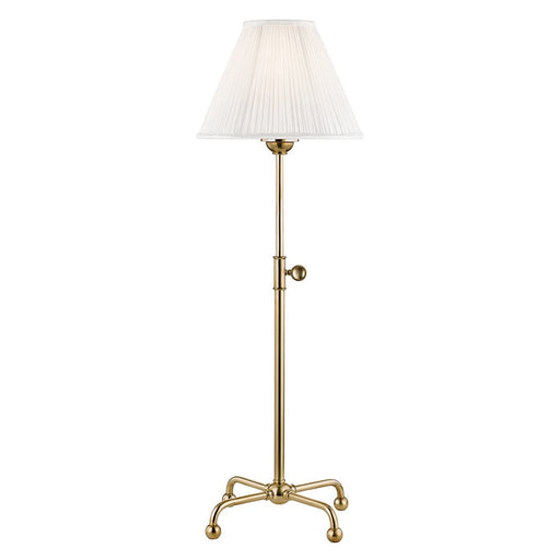 Hudson Valley Classic No.1 Table Lamp/Metal Shade, Brass - MDSL107-AGB-MS