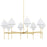 Hudson Valley Glenmoore 8 Light Chandelier in Aged Brass/White - PI1899808-AGB