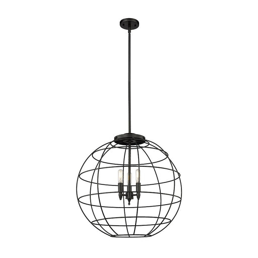 Innovations Lake Placid 3-Lt 22" Stem Pendant, MB/MBM - 221-3S-BK-CE-22-BK