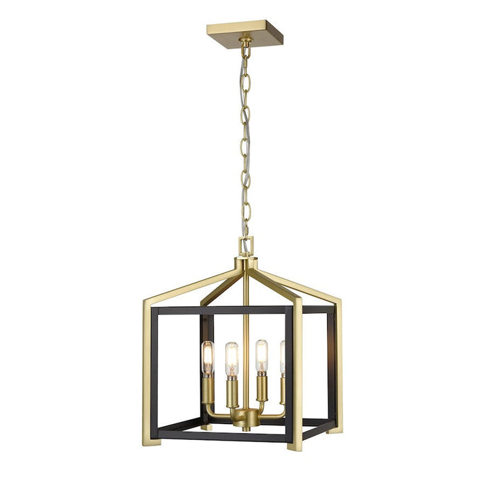 Innovations Lighting Wiscoy 4-Lt 12" Chain Hung Pendant, BSB - 376-4CR-BSB-12