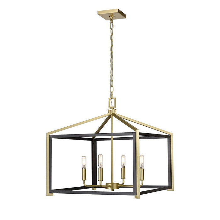 Innovations Lighting Wiscoy 4-Lt 20" Chain Hung Pendant, BSB - 376-4CR-BSB-20