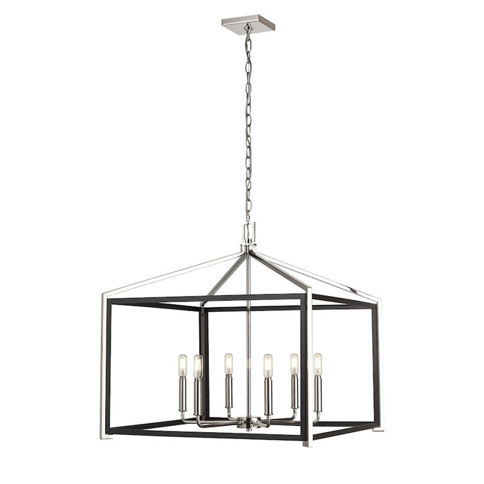 Innovations Lighting Wiscoy 6-Lt 24" Chain Hung Chandelier, BPN - 376-6CR-BPN-24