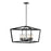 Innovations Colchester 6-Lt 26" Stem Chandelier, MB/CG - 378-6CR-BK-CL-26