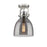 Innovations Lighting Newton Bell 1-Lt 8" Flush, SN/PSG - 410-1F-SN-G412-8SM