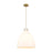 Innovations Newton Bell 1-Lt 18" Cord Pendant, BB/MWG - 410-1PL-BB-G412-18WH