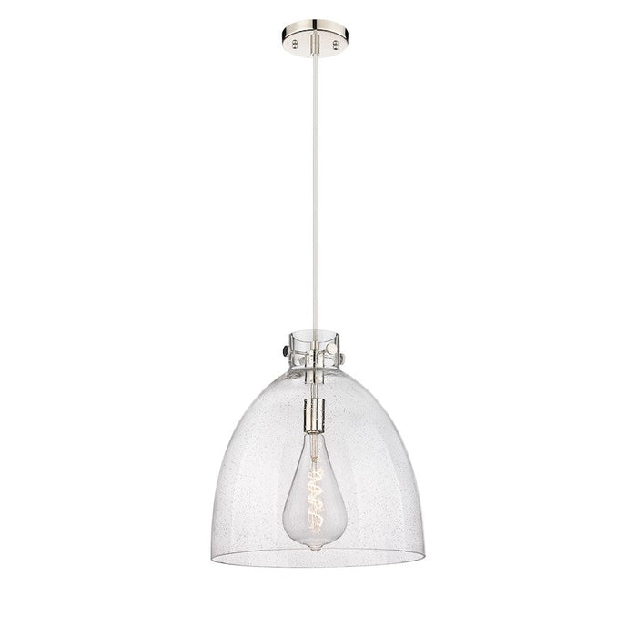 Innovations Newton Bell 1-Lt 16" Cord Pendant, PN/SG - 410-1PL-PN-G412-16SDY