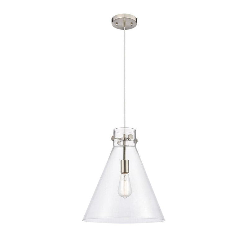 Innovations Newton Cone 1-Lt 14" Cord Pendant, SN/CG - 410-1PL-SN-G411-14CL