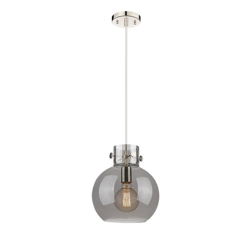 Innovations Newton Sphere 1-Lt 10" Cord Pendant, PN/PSG - 410-1PM-PN-G410-10SM