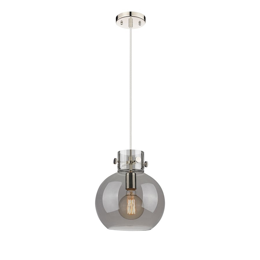 Innovations Newton Sphere 1-Lt 10" Cord Pendant, PN/PSG - 410-1PM-PN-G410-10SM