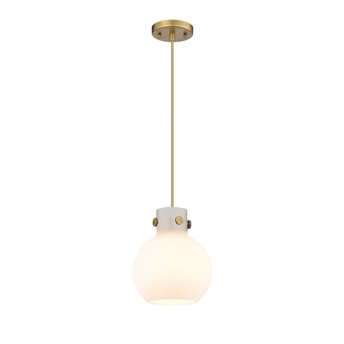 Innovations Newton Sphere 1-Lt 8" Cord Pendant, BB/MWG - 410-1PS-BB-G410-8WH