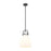 Innovations Newton Bell 1-Lt 10" Stem Pendant, MB/MWG - 410-1SM-BK-G412-10WH