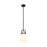 Innovations Newton Bell 1-Lt 8" Stem Pendant, MB/MWG - 410-1SS-BK-G412-8WH