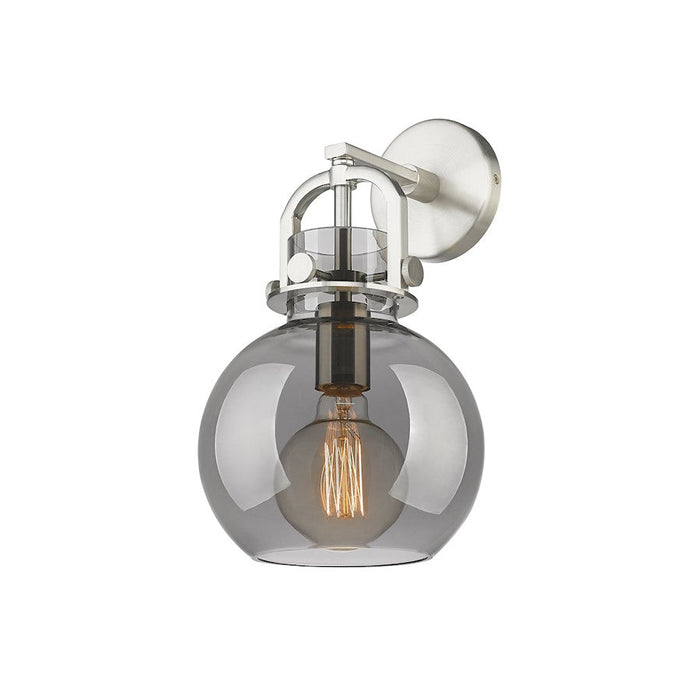 Innovations Lighting Newton Sphere 1-Lt 8" Sconce, SN/PSG - 410-1W-SN-G410-8SM