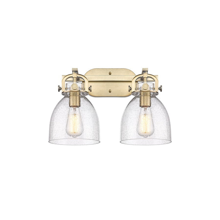 Innovations Lighting Newton Bell 2-Lt 7" Bath, BB/SG - 410-2W-BB-G412-7SDY