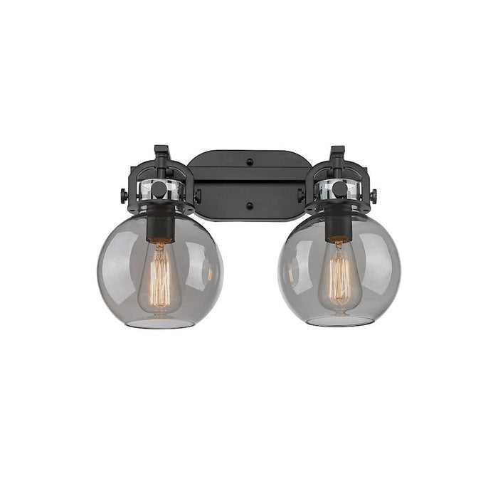 Innovations Lighting Newton Sphere 2-Lt 7" Bath, MB/PSG - 410-2W-BK-G410-7SM