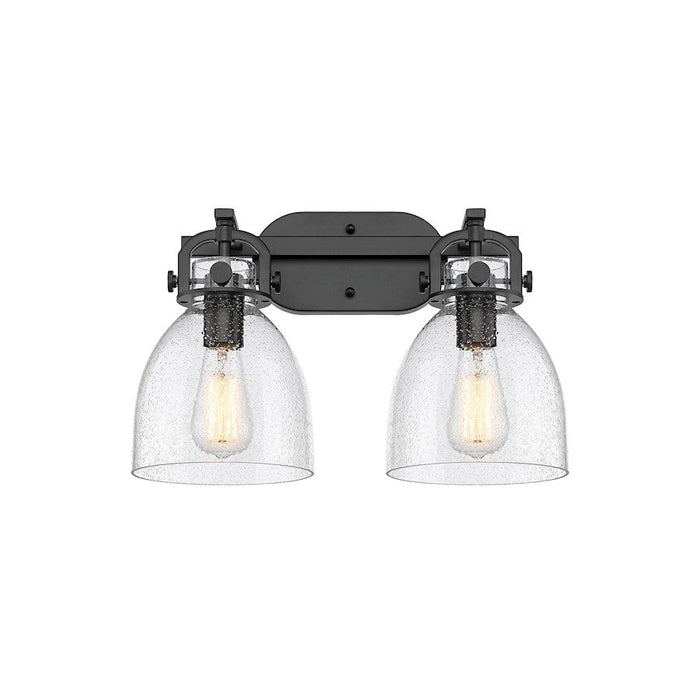 Innovations Lighting Newton Bell 2-Lt 7" Bath, MB/SG - 410-2W-BK-G412-7SDY