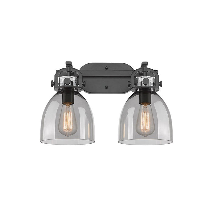 Innovations Lighting Newton Bell 2-Lt 7" Bath, MB/PSG - 410-2W-BK-G412-7SM