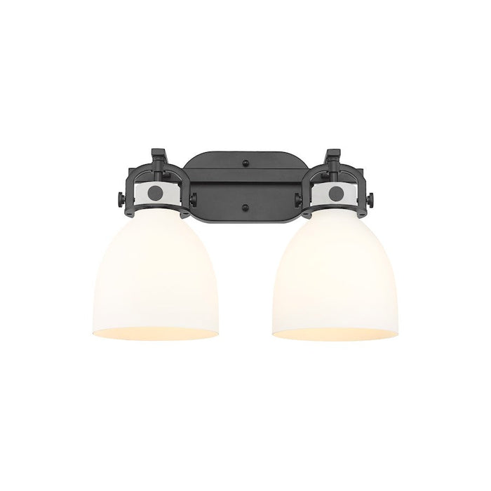 Innovations Lighting Newton Bell 2-Lt 7" Bath, MB/MWG - 410-2W-BK-G412-7WH