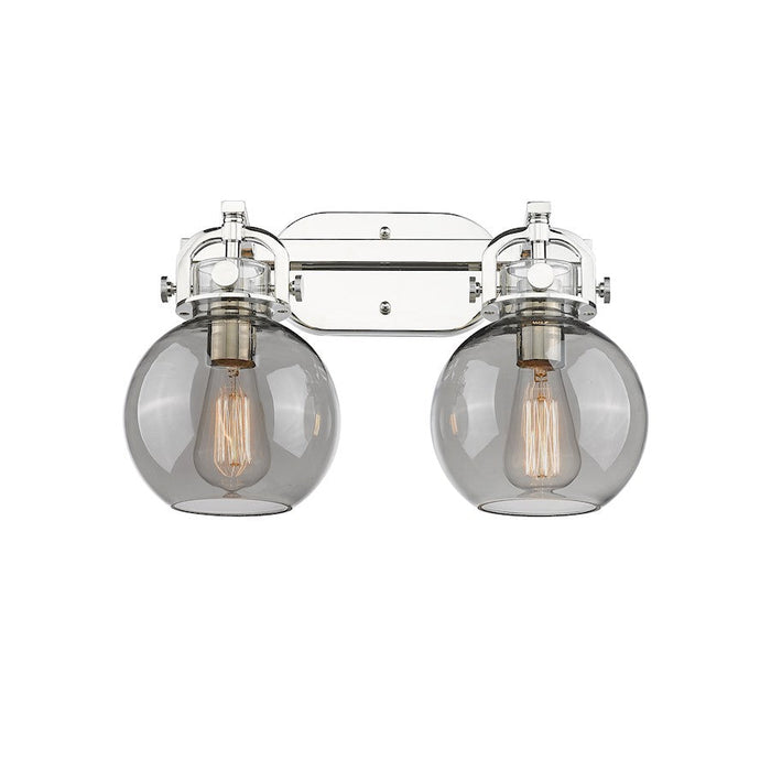 Innovations Lighting Newton Sphere 2-Lt 7" Bath, PN/PSG - 410-2W-PN-G410-7SM