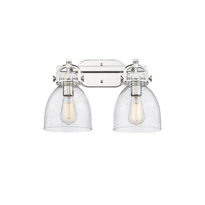 Innovations Lighting Newton Bell 2-Lt 7" Bath, PN/SG - 410-2W-PN-G412-7SDY