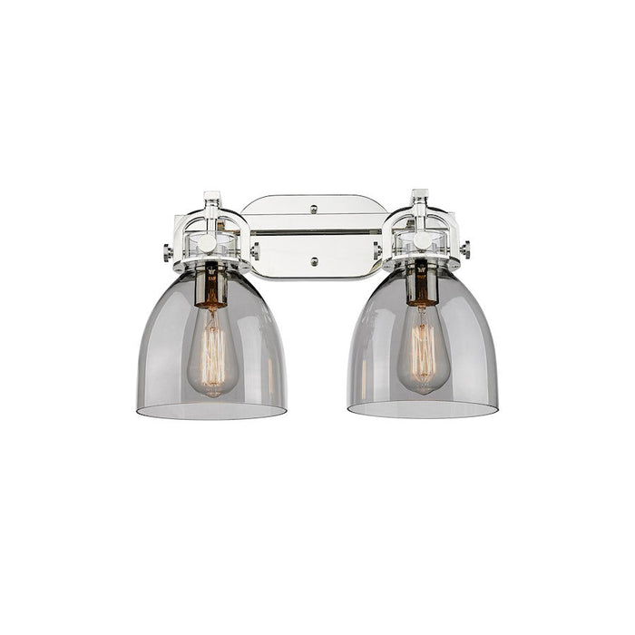 Innovations Lighting Newton Bell 2-Lt 7" Bath, PN/PSG - 410-2W-PN-G412-7SM