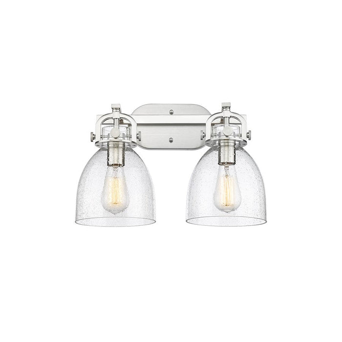 Innovations Lighting Newton Bell 2-Lt 7" Bath, SN/SG - 410-2W-SN-G412-7SDY