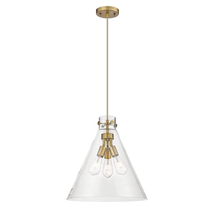 Innovations Newton Cone 3-Lt 18" Cord Pendant, BB/CG - 410-3PL-BB-G411-18CL