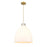 Innovations Newton Bell 3-Lt 18" Cord Pendant, BB/MWG - 410-3PL-BB-G412-18WH