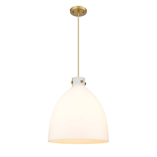 Innovations Newton Bell 3-Lt 18" Cord Pendant, BB/MWG - 410-3PL-BB-G412-18WH