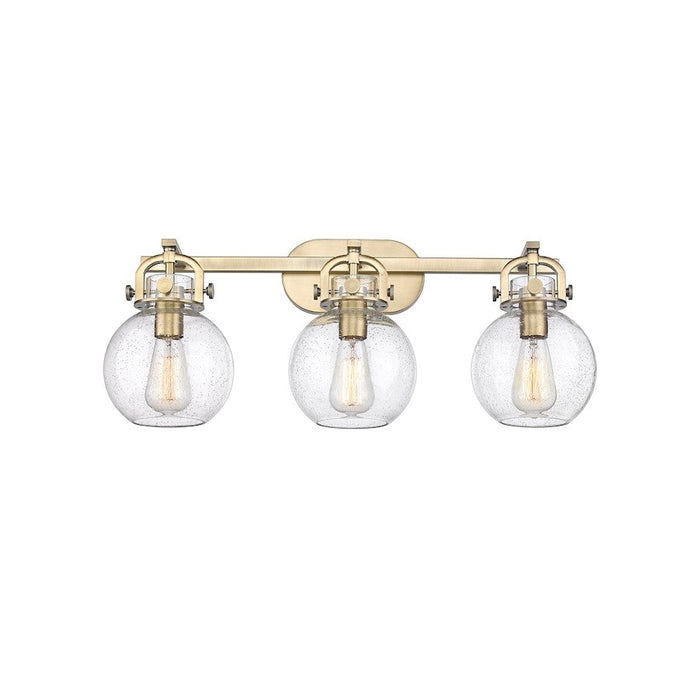 Innovations Lighting Newton Sphere 3-Lt 7" Bath, BB/SG - 410-3W-BB-G410-7SDY